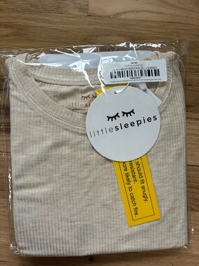 Little Sleepies Oatmeal Ribbed Pajama Set